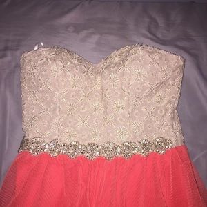 Coral homecoming dress